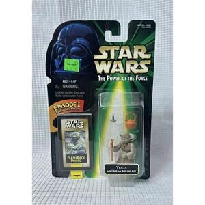 Hasbro Yoda Star Wars Power of the Force Flash Back Action Figure Cane Boiling